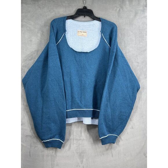New Free People We The Free Midnight Pullover Size X-large Blue Knit - Picture 3 of 7